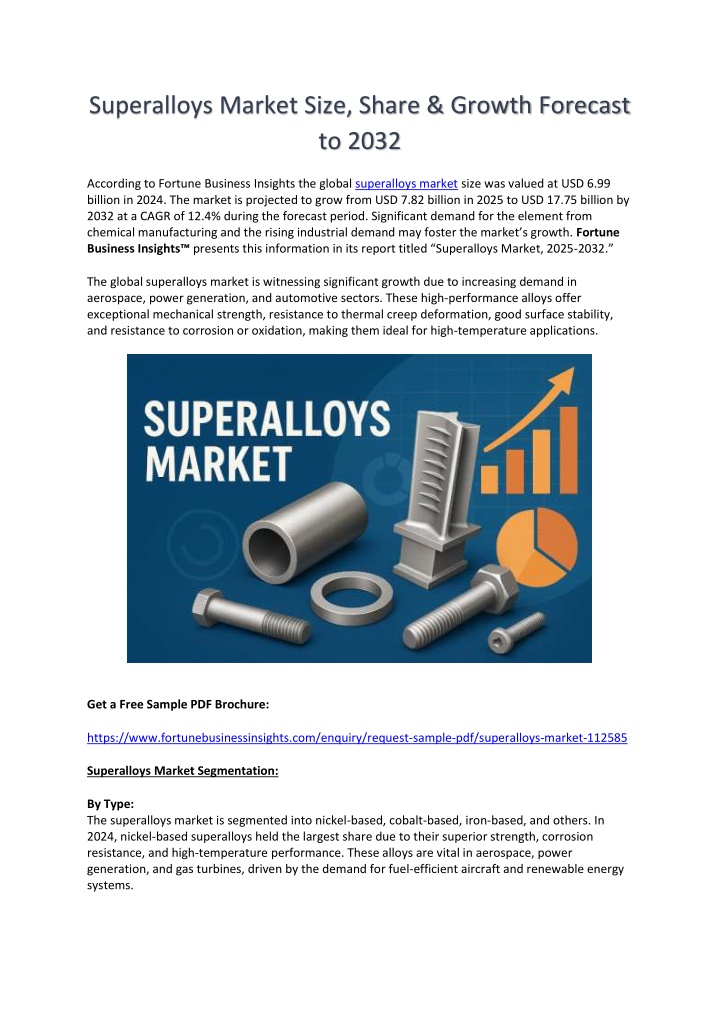 superalloys market size share growth forecast