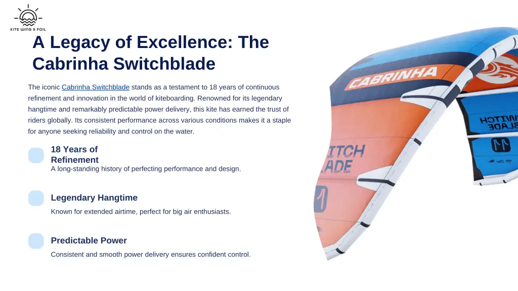 a legacy of excellence the cabrinha switchblade