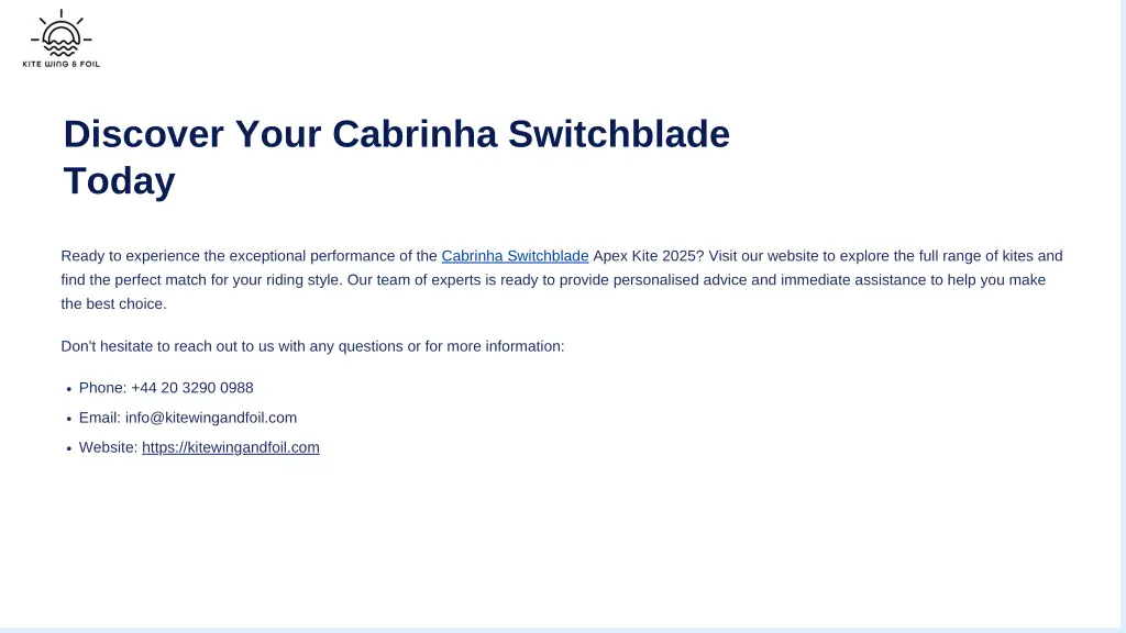 discover your cabrinha switchblade today