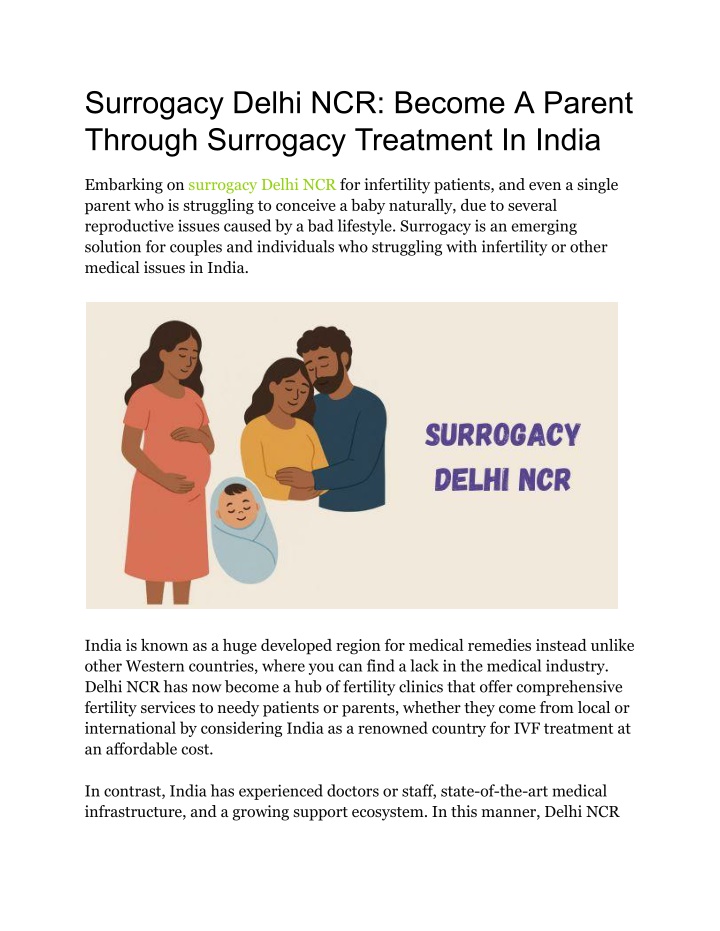 surrogacy delhi ncr become a parent through