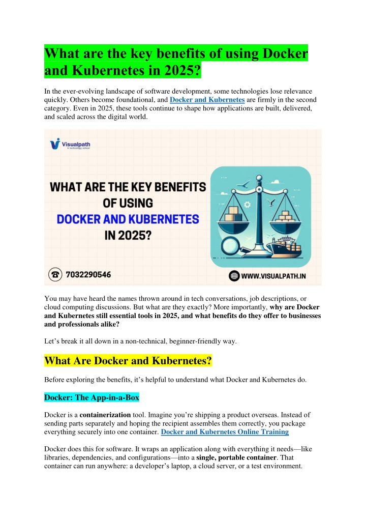 what are the key benefits of using docker