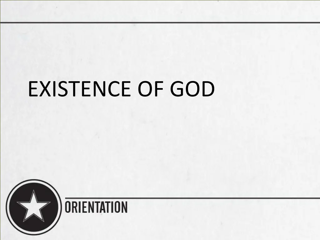 existence of god