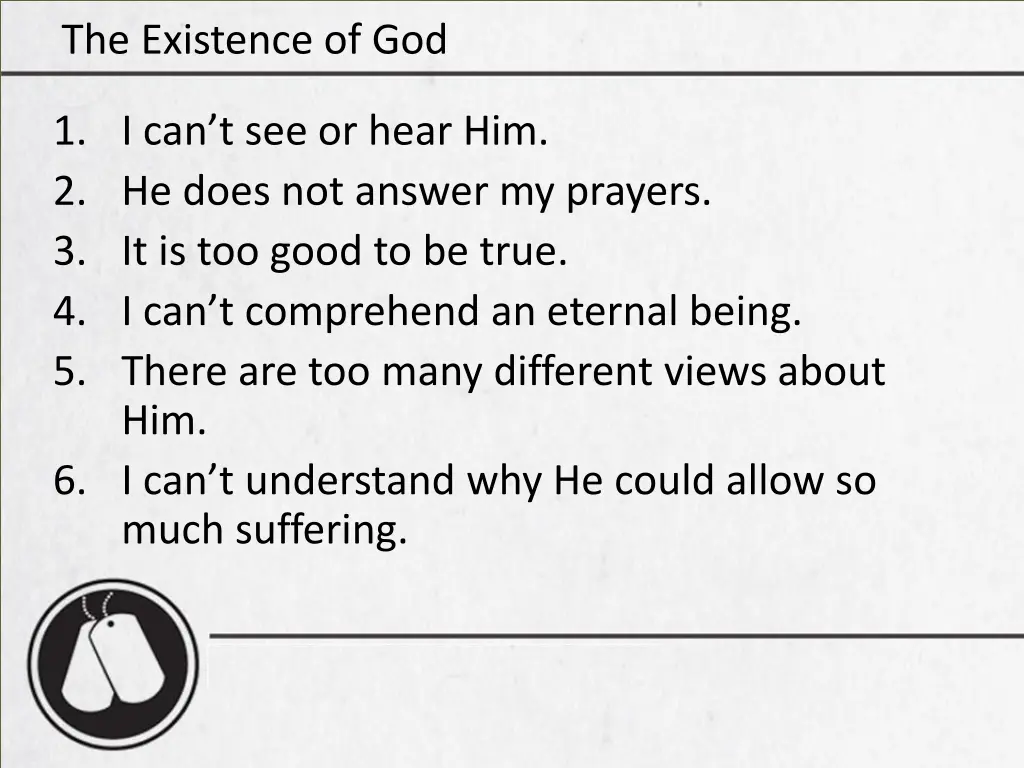 the existence of god 1