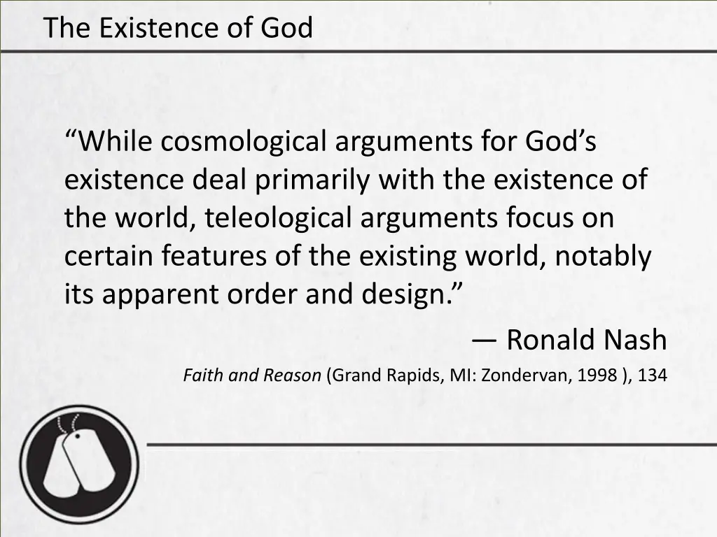 the existence of god 20