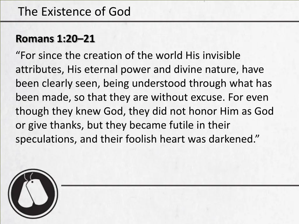 the existence of god 22