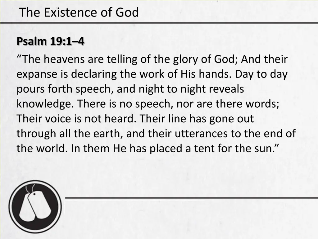 the existence of god 23