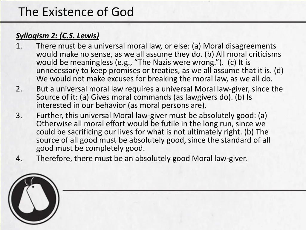 the existence of god 26