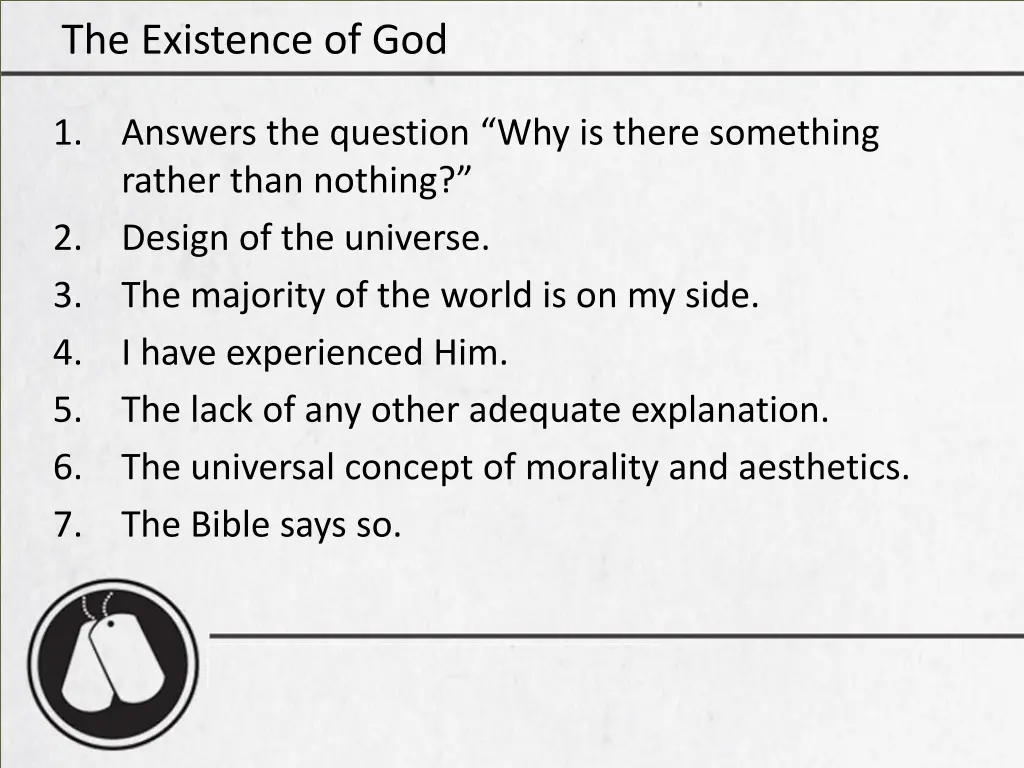 the existence of god 3