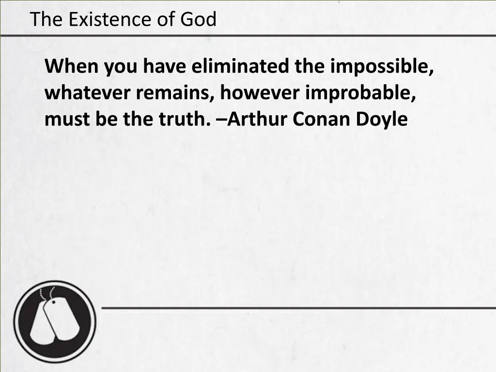 the existence of god 5