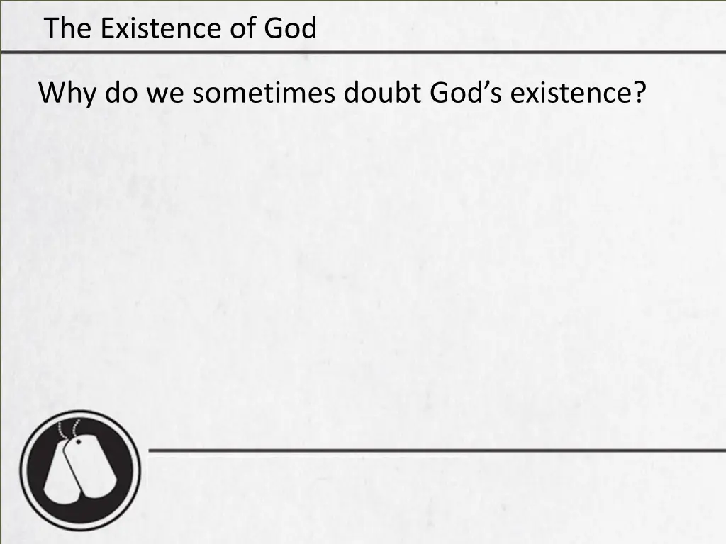 the existence of god