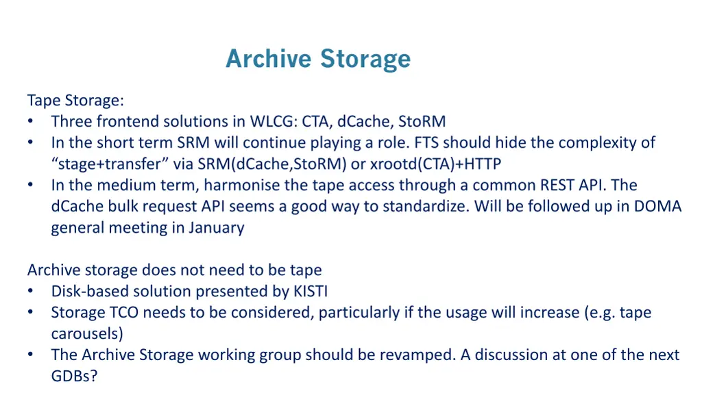 archive storage