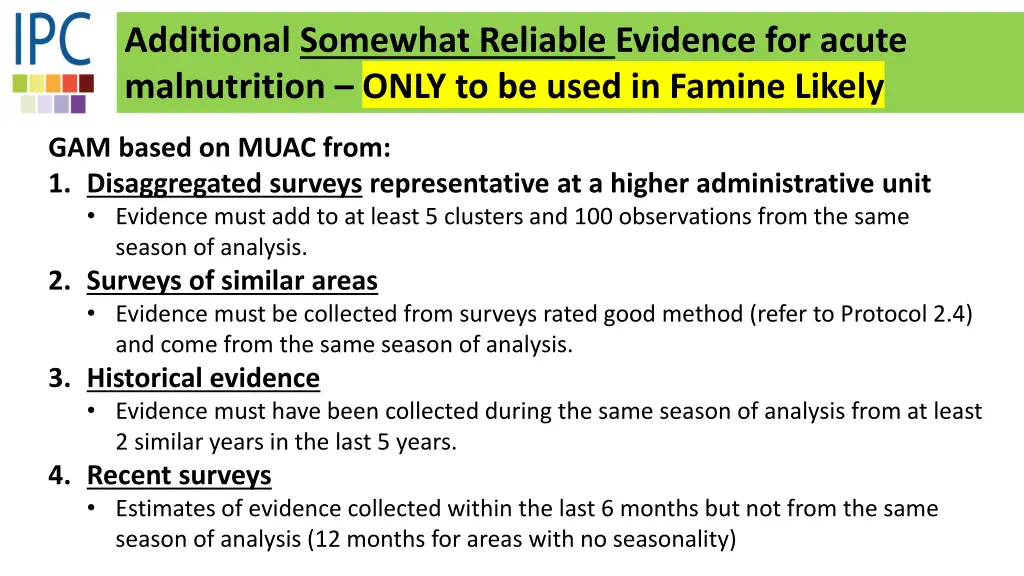 additional somewhat reliable evidence for acute
