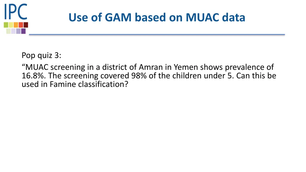 use of gam based on muac data 2