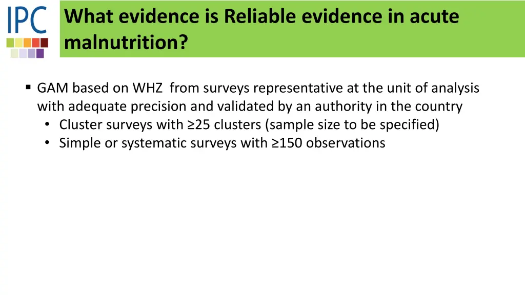 what evidence is reliable evidence in acute