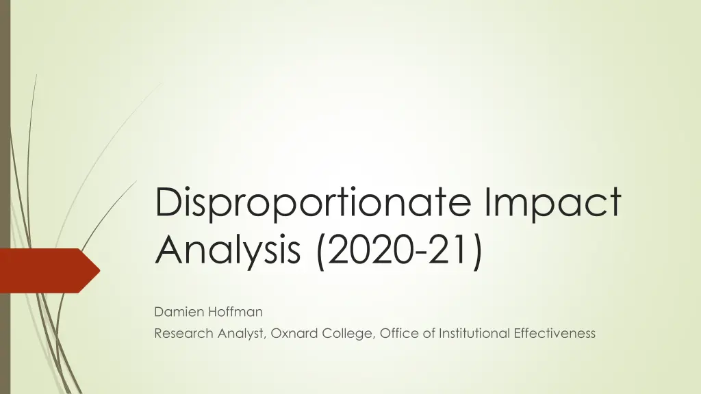disproportionate impact analysis 2020 21