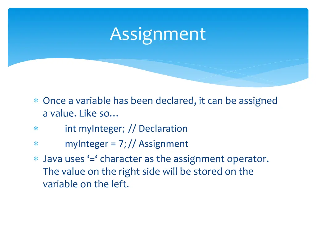 assignment