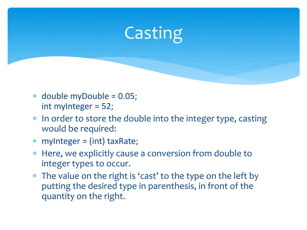 casting