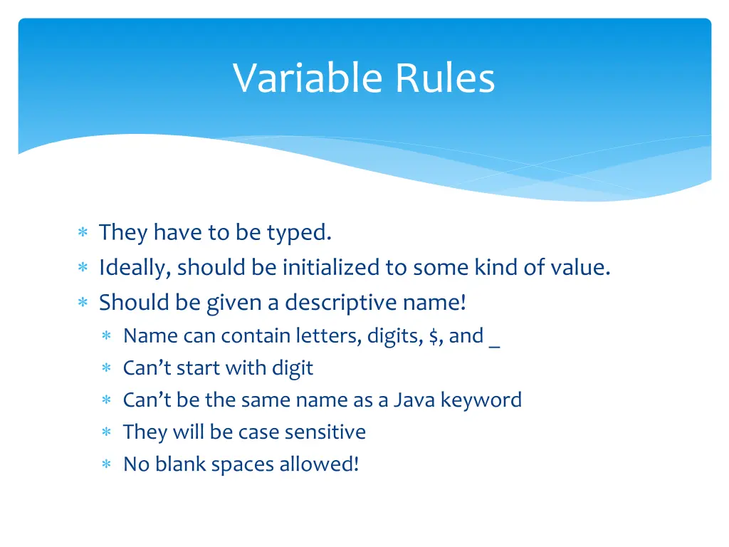 variable rules