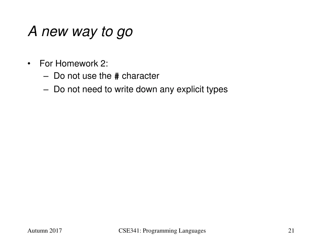 a new way to go