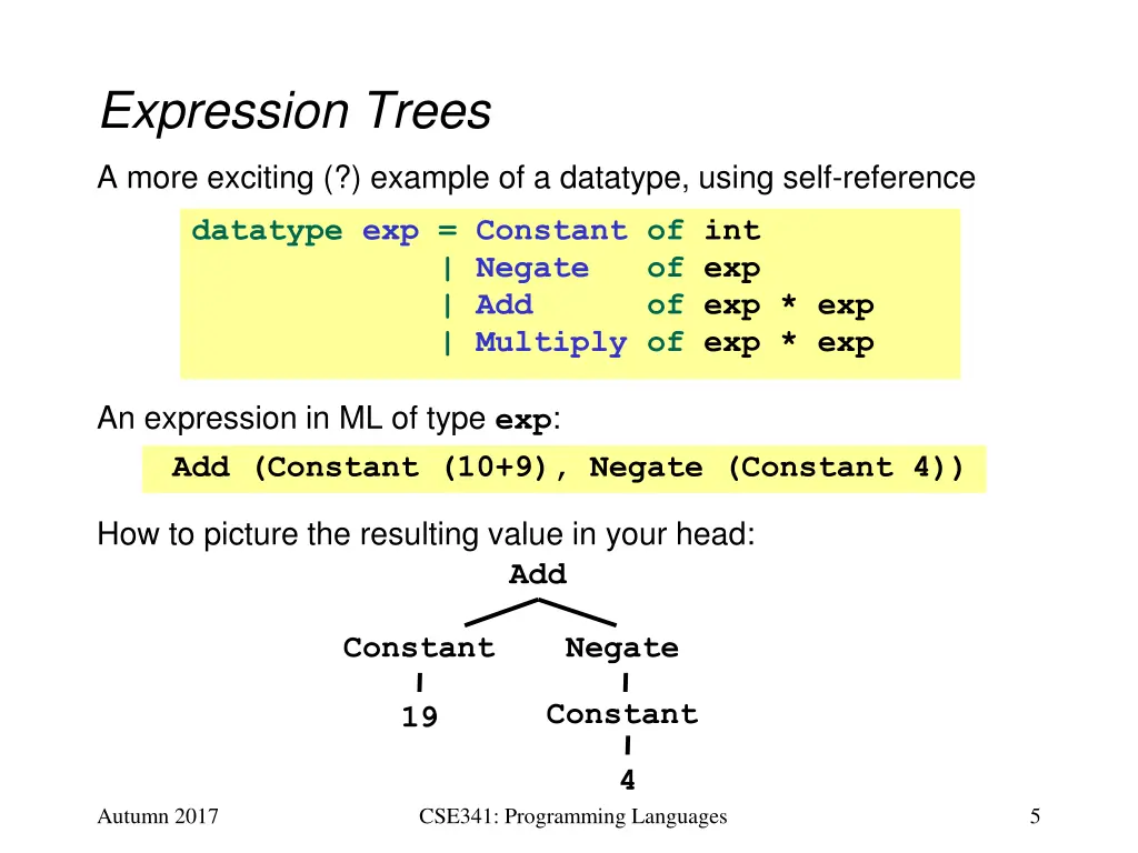 expression trees