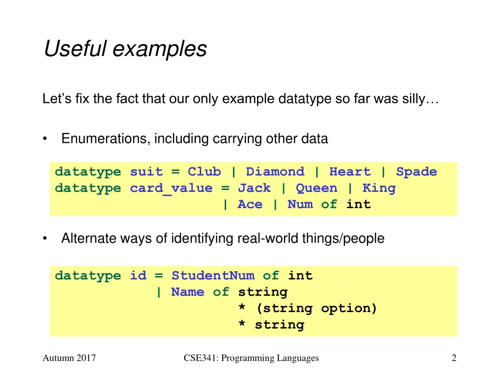 useful examples