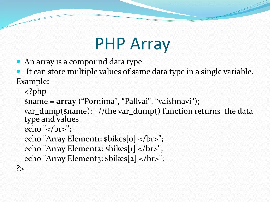 php array