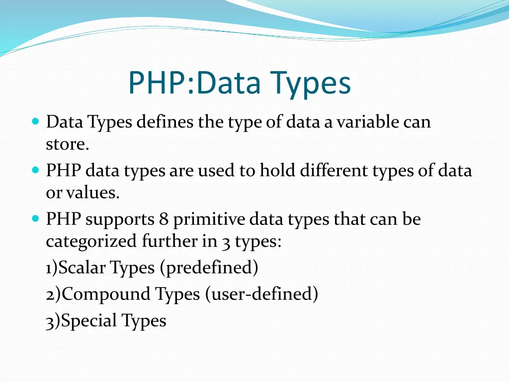 php data types