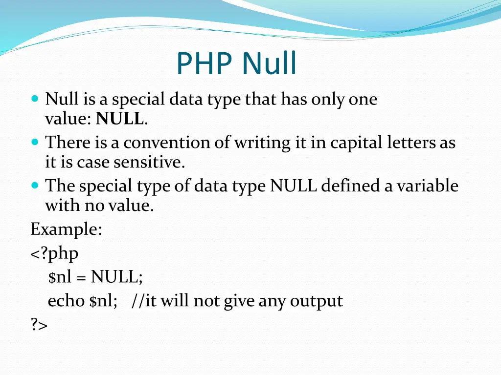 php null