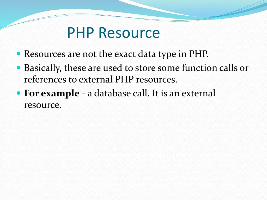 php resource