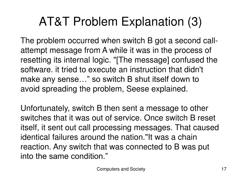 at t problem explanation 3