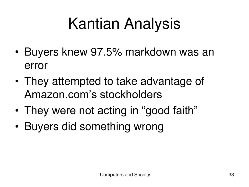 kantian analysis