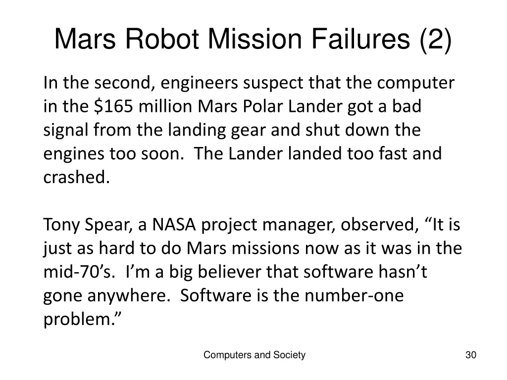 mars robot mission failures 2