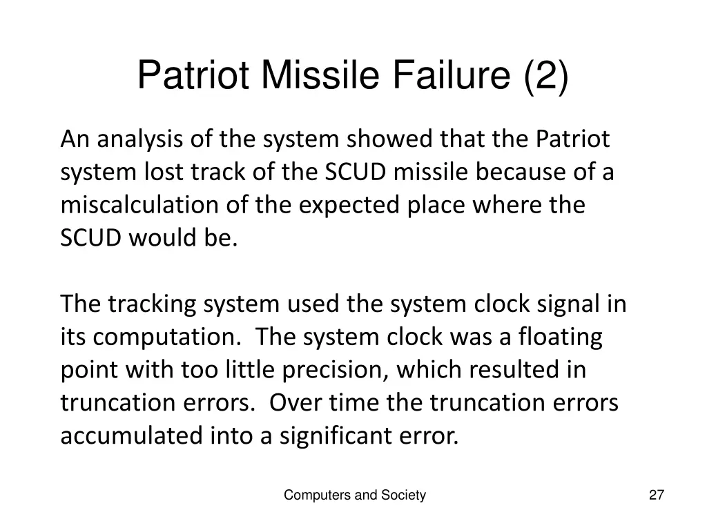 patriot missile failure 2