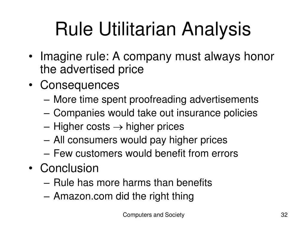 rule utilitarian analysis
