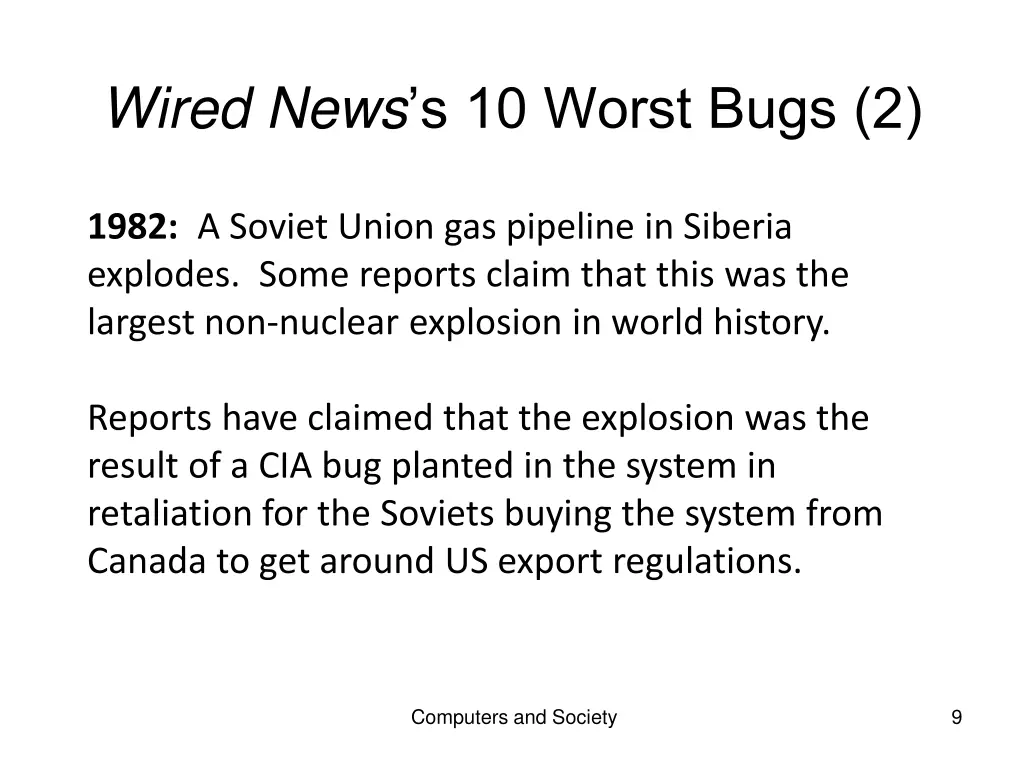 wired news s 10 worst bugs 2