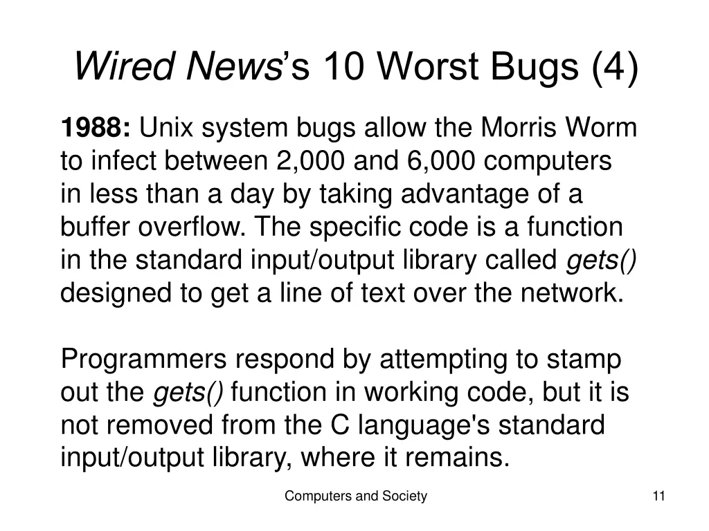 wired news s 10 worst bugs 4
