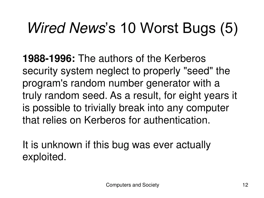 wired news s 10 worst bugs 5
