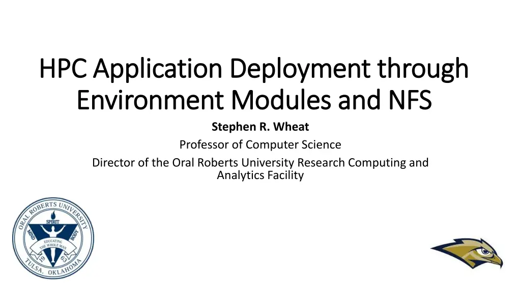 hpc application deployment through