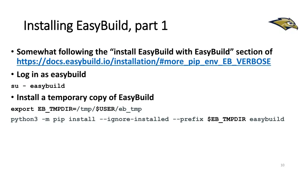 installing installing easybuild