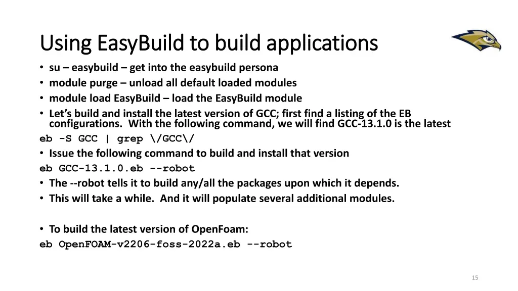 using using easybuild easybuild to build