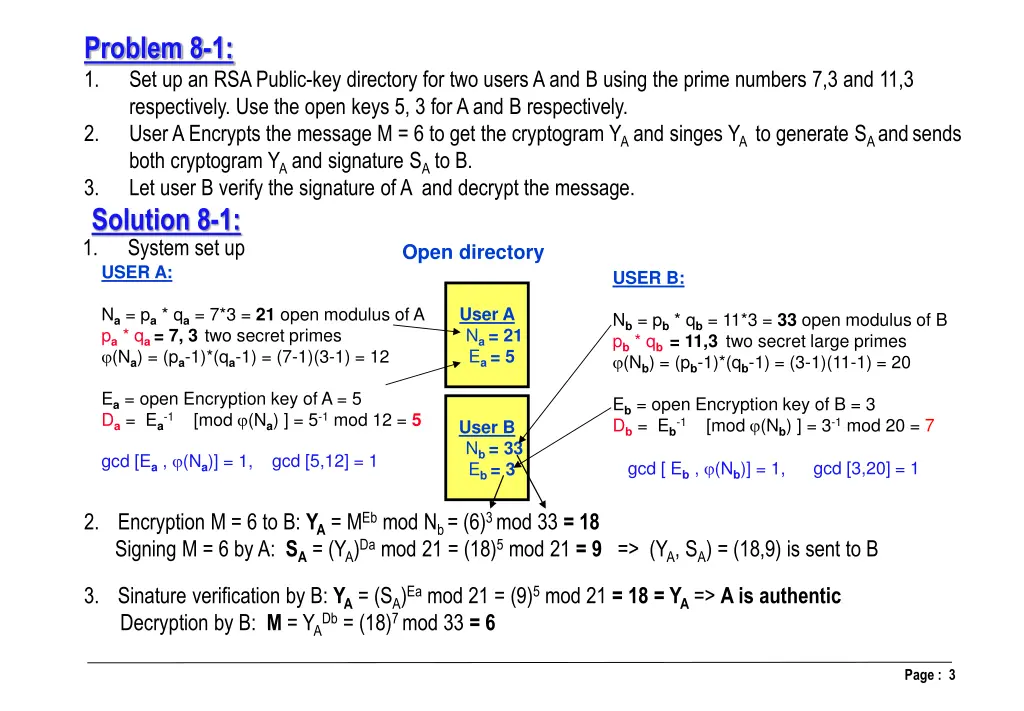 problem 8 1 1 set up an rsa public key directory