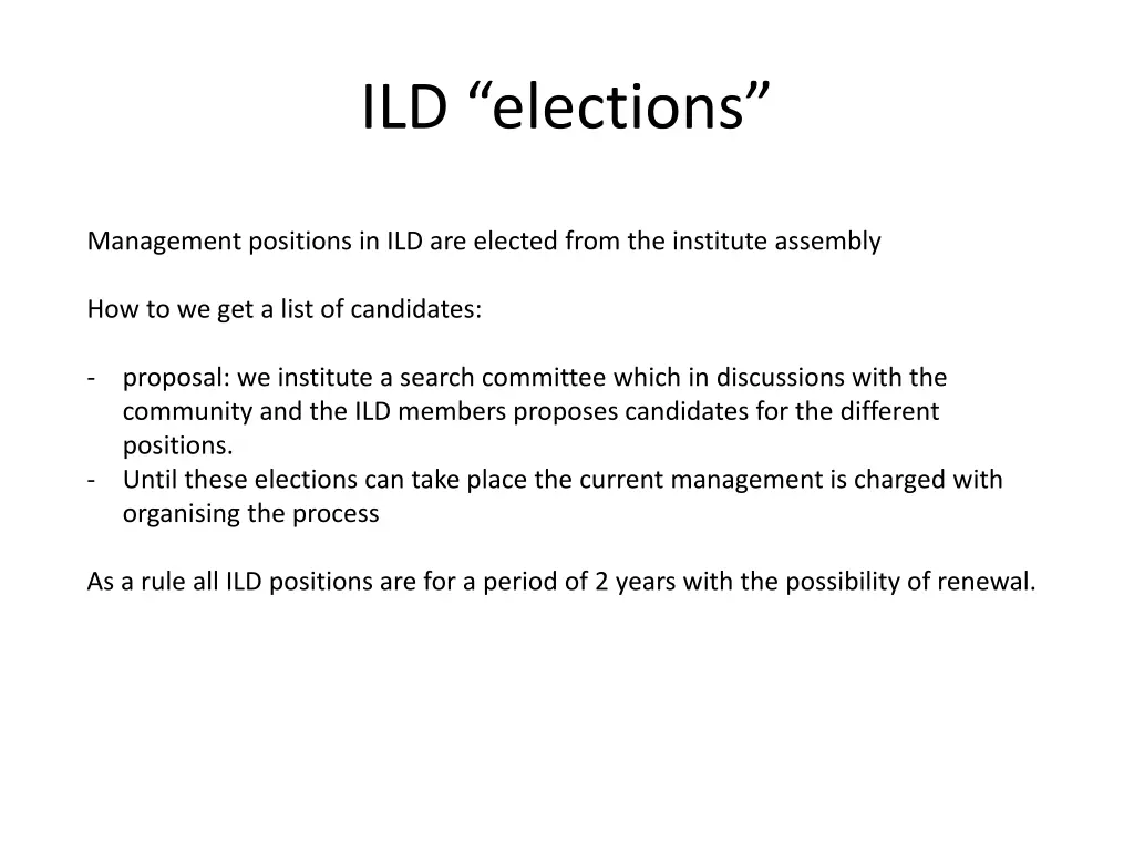 ild elections
