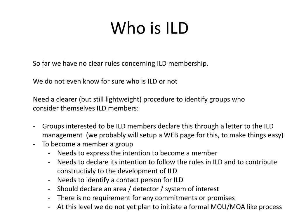 who is ild