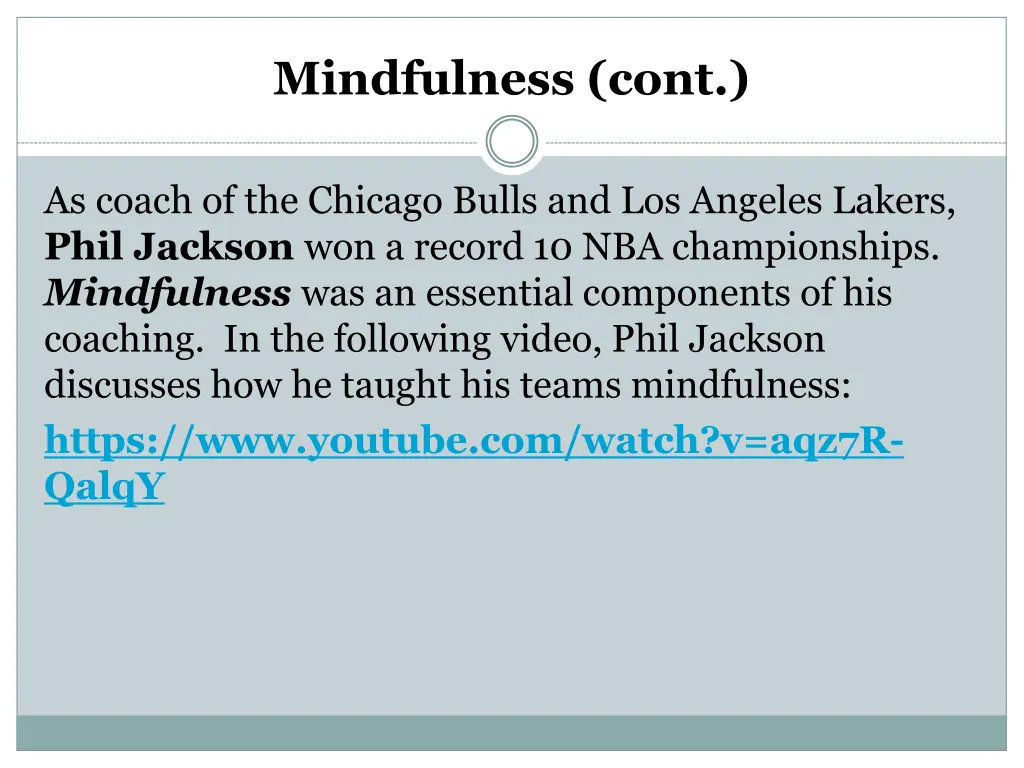 mindfulness cont