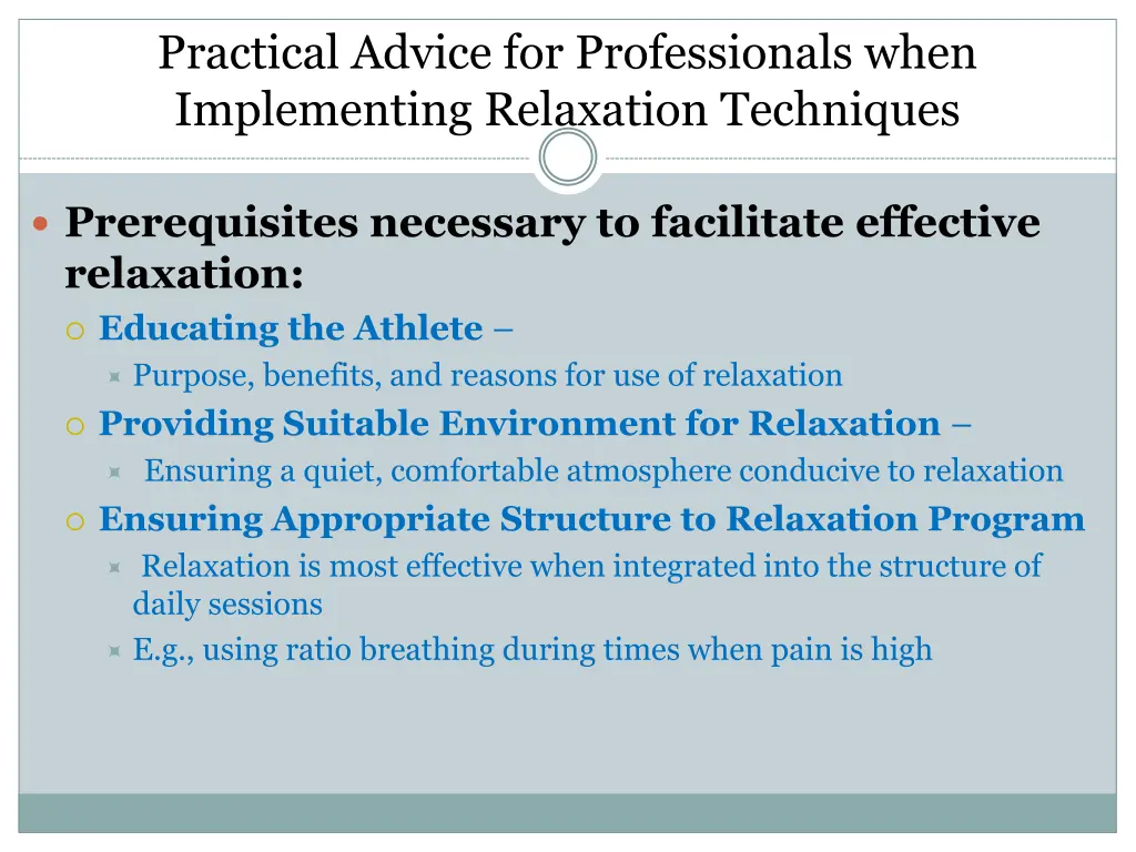 practical advice for professionals when