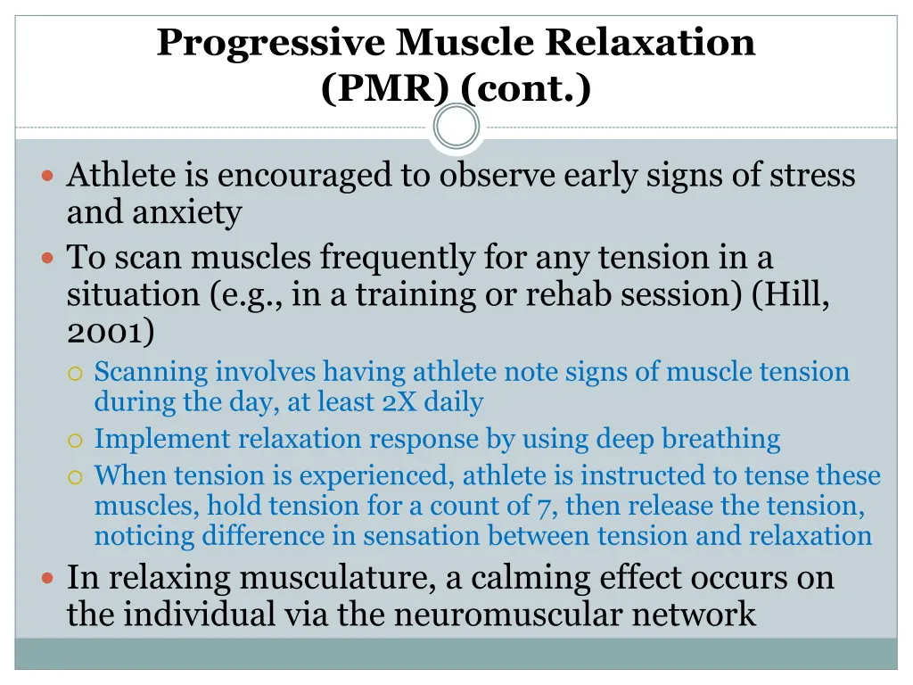 progressive muscle relaxation pmr cont