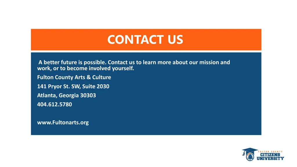 contact us