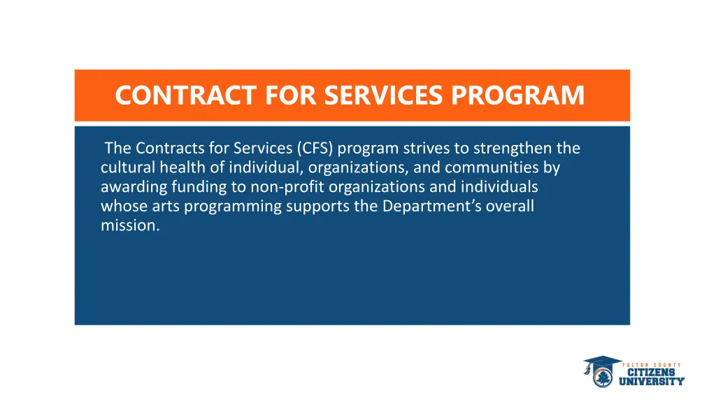 contract for services program