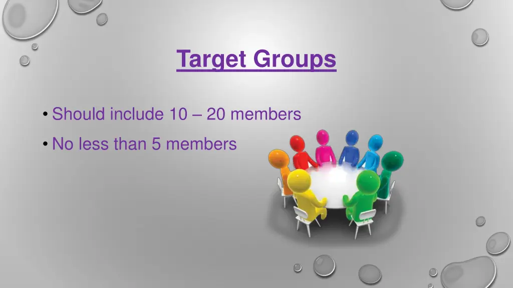target groups