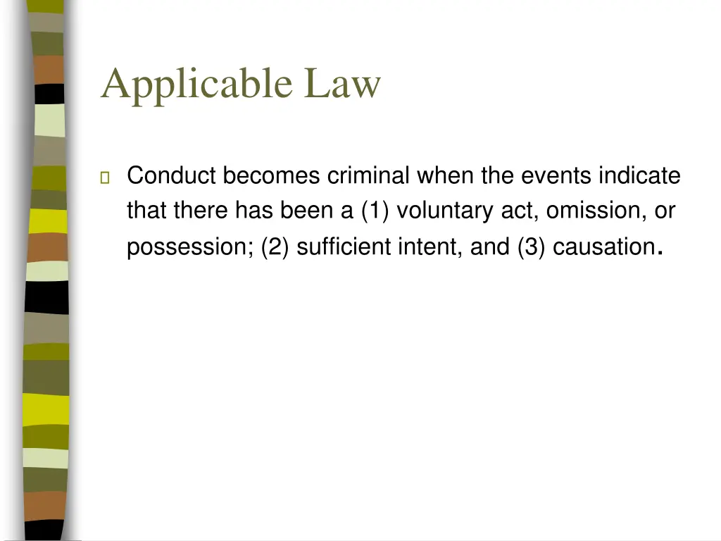applicable law